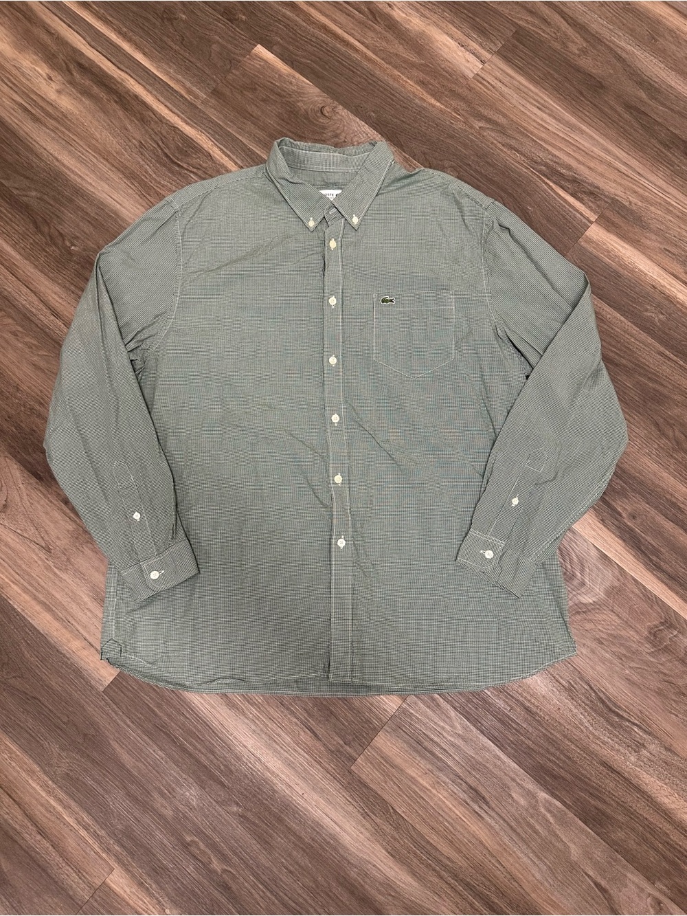 Lacoste Regular Fit Gingham Poplin Shirt